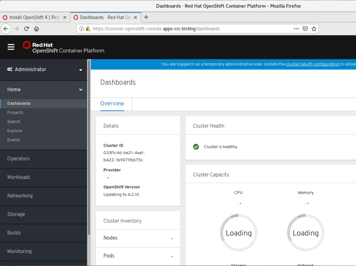 code ready containers or openshift for your laptop |... RedHat CodeReady Containers update