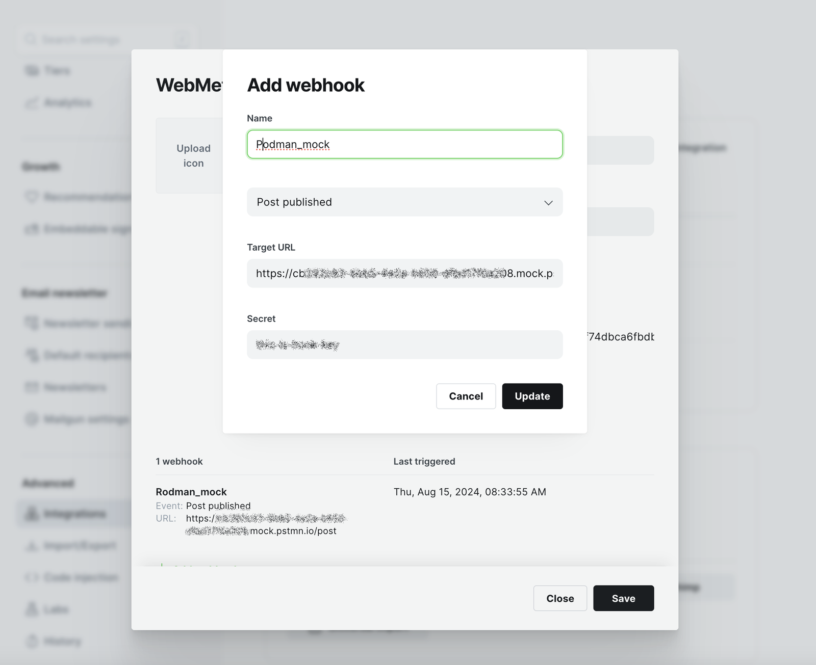 Ghost: Securing Webhooks